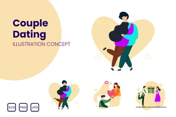 Couple Dating Illustration Pack