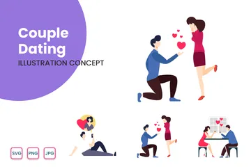 Couple Dating Illustration Pack