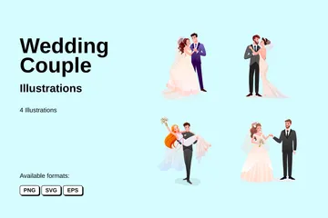 Couples de mariage Pack d'Illustrations