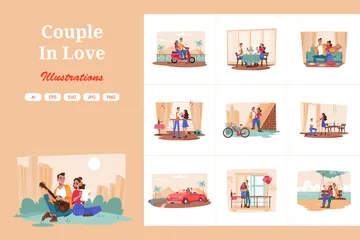 Couple In Love Illustration Pack