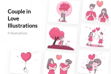 Couple In Love Illustration Pack