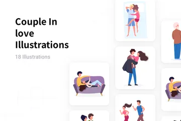 Couple In Love Illustration Pack