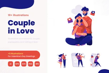 Couple In Love Illustration Pack