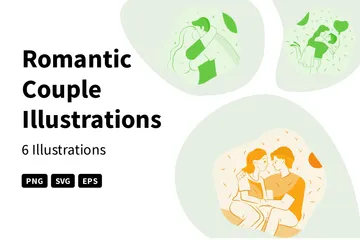 Couple romantique Pack d'Illustrations