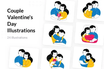 Couple Valentine's Day Illustration Pack