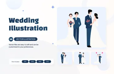 Couple Wedding Illustration Pack