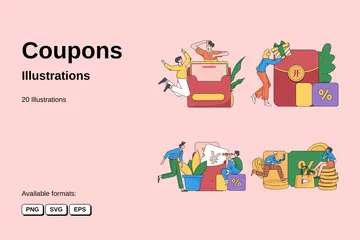 Coupons Illustration Pack