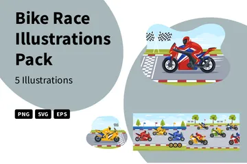 Course de vélo Pack d'Illustrations