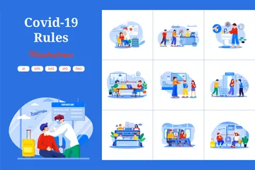Covid 19 Rules Illustration Pack