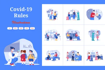 Covid 19 Rules Illustration Pack