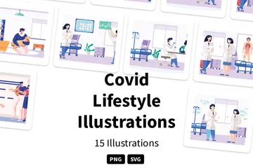 Covid Lifestyle Illustration Pack