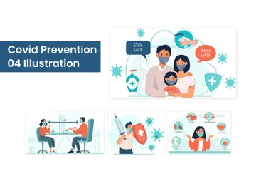 Covid Prevention Illustration Pack