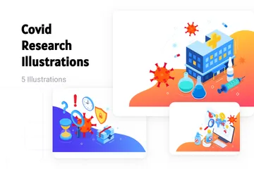 Covid Research Illustration Pack