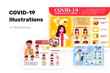 COVID-19 Paquete de Ilustraciones