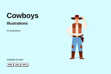 Cowboys Pack d'Illustrations