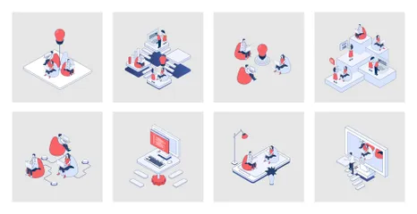 Coworking Illustration Pack