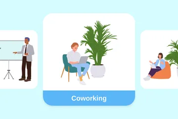 Coworking Illustration Pack