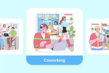 Coworking Illustration Pack