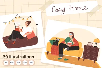 Cozy Home Illustration Pack