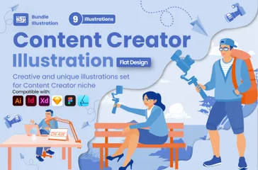 Creador de contenido Paquete de Ilustraciones