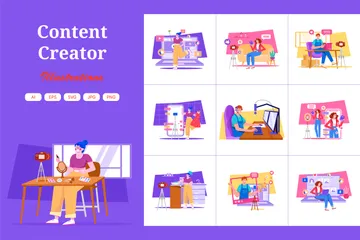 Creador de contenido Illustration Pack