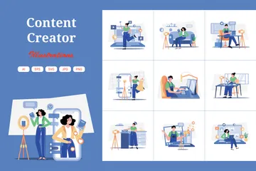 Creador de contenido Illustration Pack