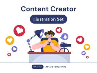 Creador de contenido Paquete de Ilustraciones