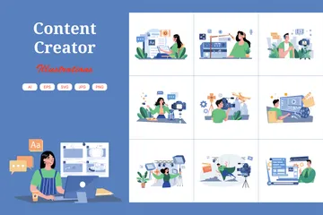 Créateur de contenu Pack d'Illustrations