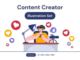 Créateur de contenu Pack d'Illustrations