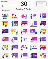 Créatif et design Pack d'Illustrations