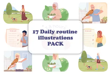 Creating Daily Schedule Illustration Pack
