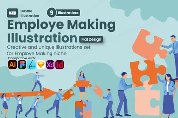 Fabrication d'employés Pack d'Illustrations