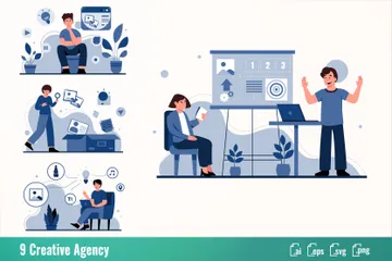 Creative Agency Activity Illustration Pack