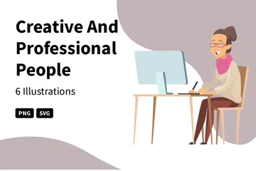 Creative And Professional People Illustration Pack