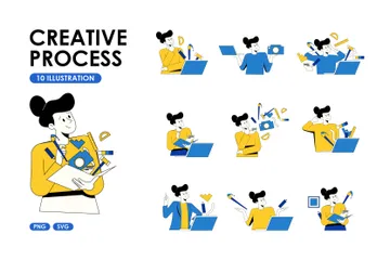 Creative Process Illustration Pack