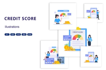 Credit Score Illustration Pack