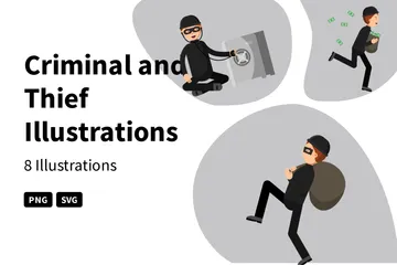 Criminal And Thief Illustration Pack