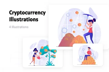 Criptomoeda Illustration Pack