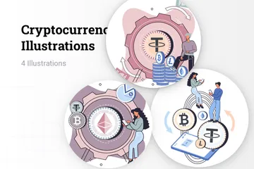 Criptomoeda Pacote de Ilustrações