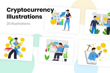 Criptomoeda Pacote de Ilustrações