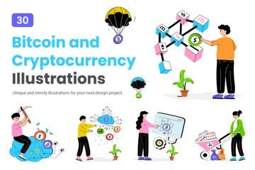 Criptomoeda Pacote de Ilustrações