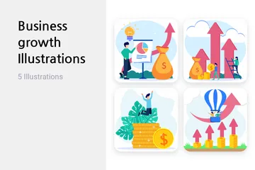 Croissance des entreprises Illustration Pack