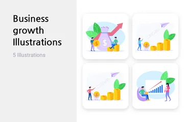 Croissance des entreprises Illustration Pack