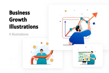 Croissance des entreprises Illustration Pack