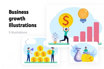 Croissance des entreprises Pack d'Illustrations