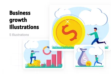 Croissance des entreprises Pack d'Illustrations