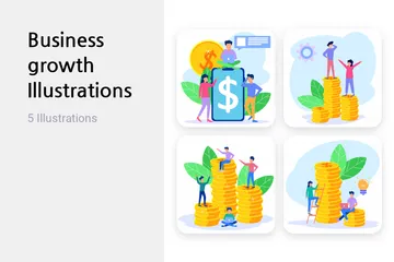 Croissance des entreprises Illustration Pack