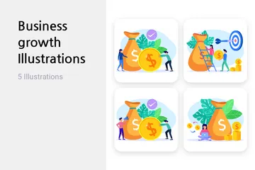 Croissance des entreprises Pack d'Illustrations