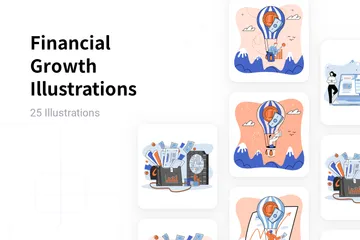 Croissance financière Pack d'Illustrations