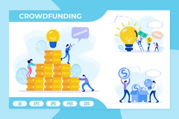 Crowd Funding Illustration Pack